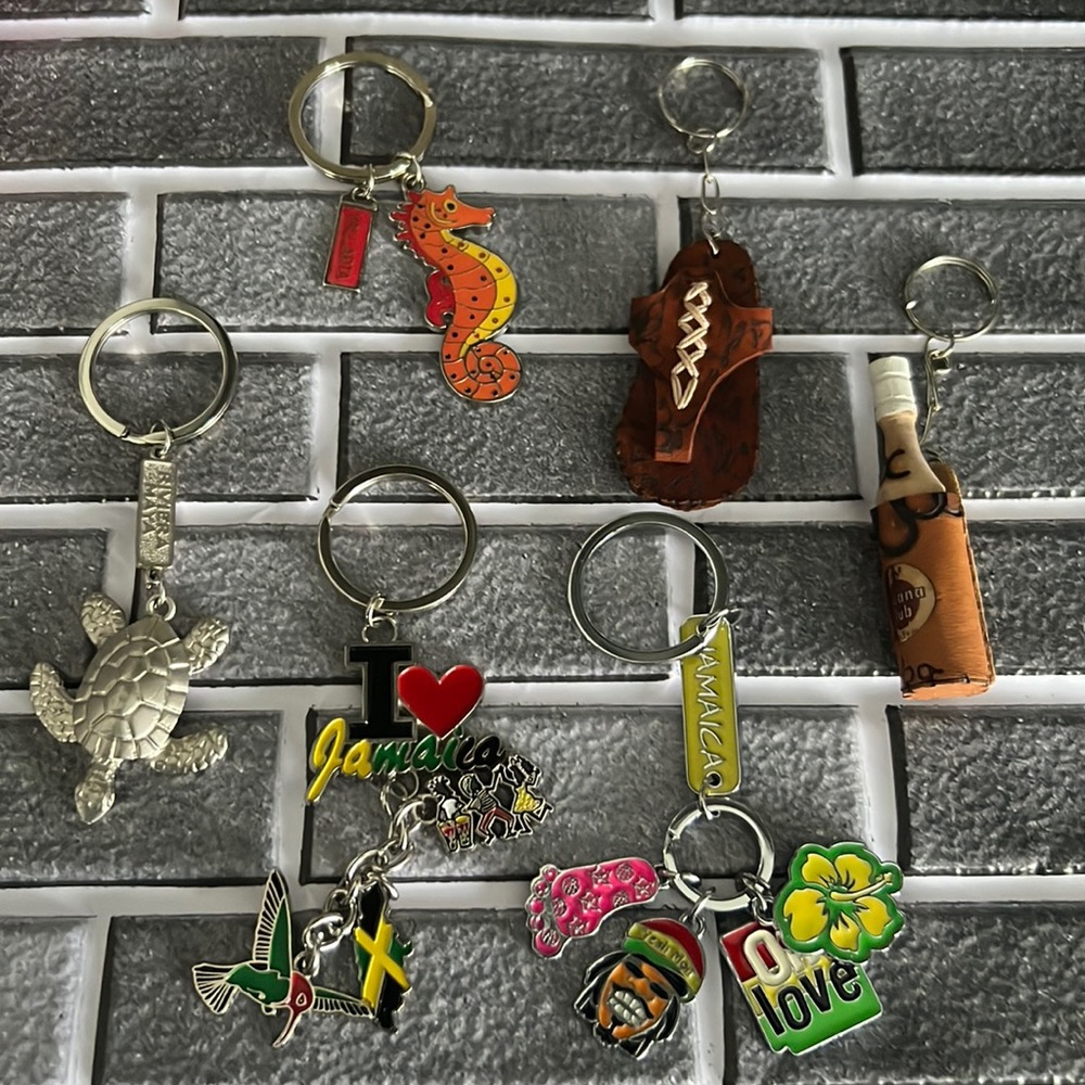 58% OFF - 6 pcs NEW Key Rings from Jamaïca Cuba Mexique Puerto Vallarta